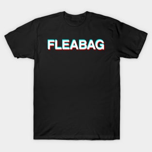 FLEABAG Logo Glitch - White T-Shirt